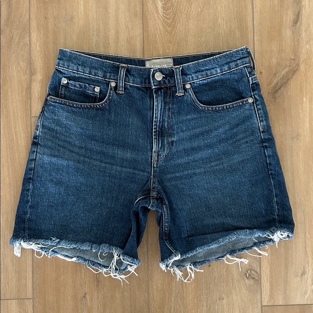 Everlane Dark Blue Denim Cutoff Jean Shorts